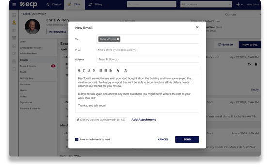 ECP CRM integration with Microsoft Office 365