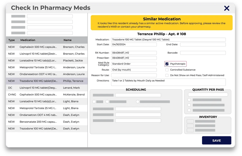 ECP AI-powered Medication Safety Feature - Check-in Meds
