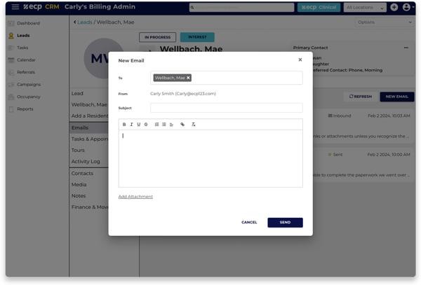 ECP CRM communication