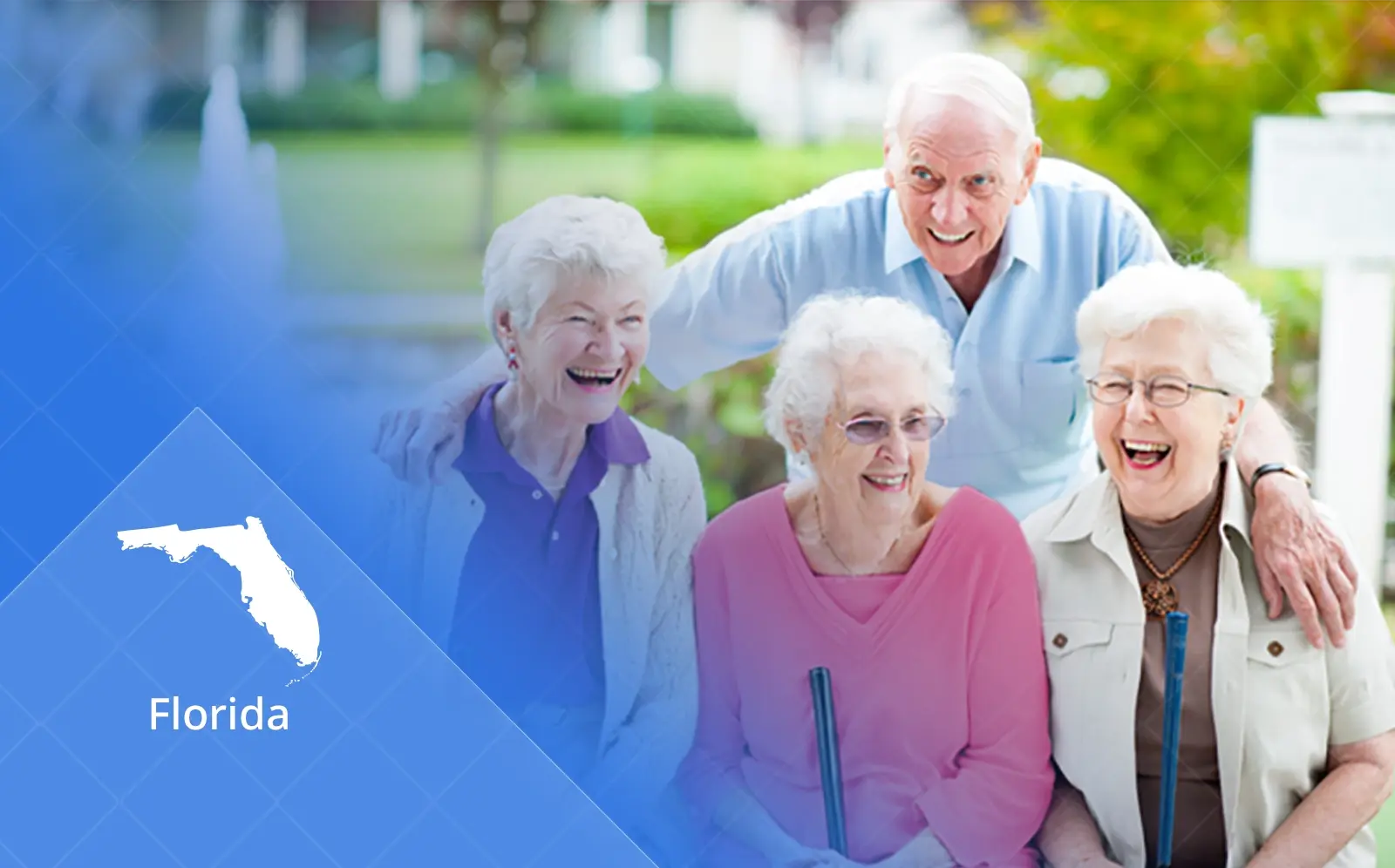 ECP for Florida Assisted Living. Group of senior laughing