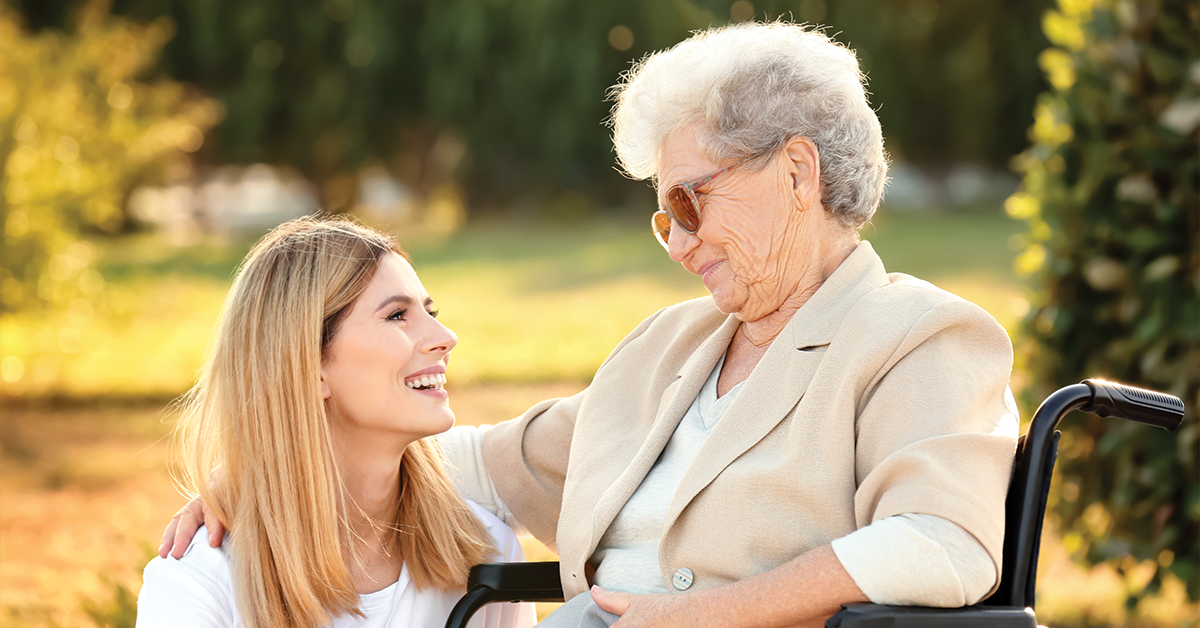 caregiver and senior