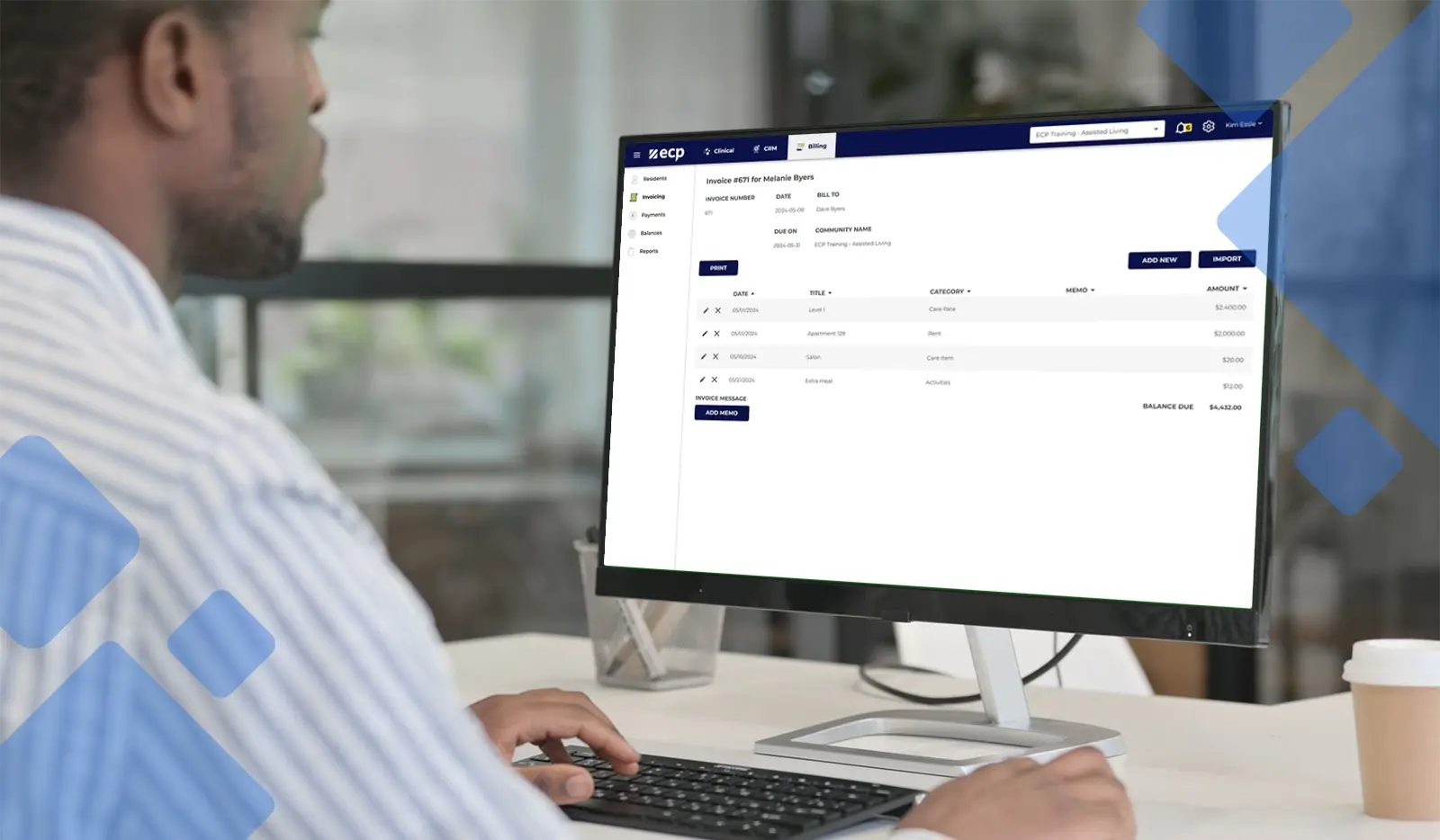 Implement Electronic Payments in Assisted Living
